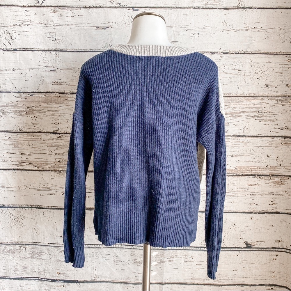 Patch Pocket Pullover Sweater In Colorblock - image 5